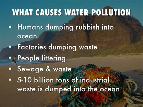 Causes Of Water Pollution List