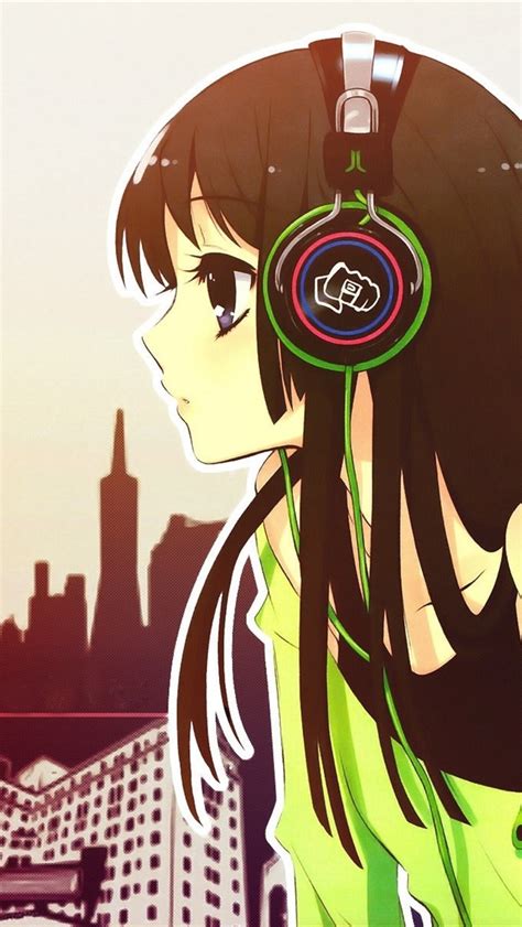 27 Anime Girl Listening To Music Wallpaper Baka Wallpaper
