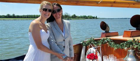 Pin On Lesbian And Gay Weddings Aboard The Yacht Sail Selina Ii St Michaels Md