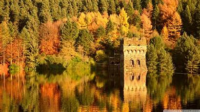 Autumn Lake Fortress Wallpapers Forest Nature Trees