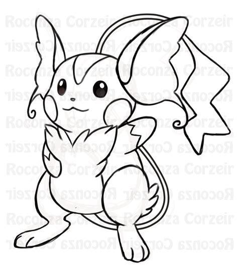 By coloring, kids can pour out what is in their minds by their imagination. Raichu Drawing at GetDrawings | Free download