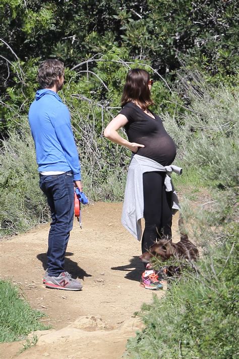 Ready To Pop Anne Hathaway Exposes Her Very Pregnant Belly In A Sheer Top