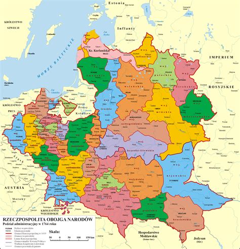 Administrative Division Of The Polish Lithuanian Commonwealth In 1764