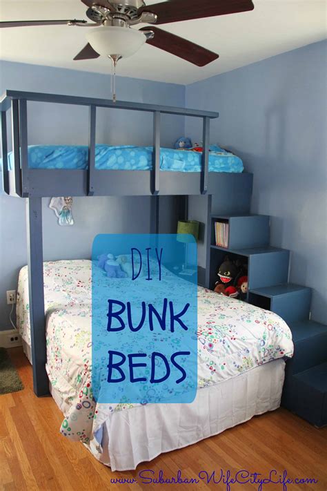 Whether you have a small space or just really want them to share a bedroom, bunk beds will take their sleeping arrangements to a whole new level. DIY- Bunk Beds | Suburban Wife, City Life