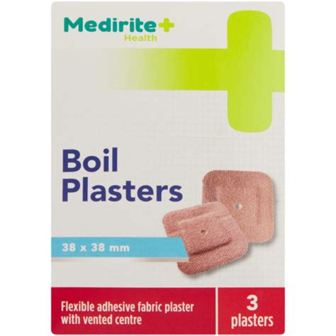 Medirite Health Boil Plasters 3 Pack Plaster Bandages And Dressings