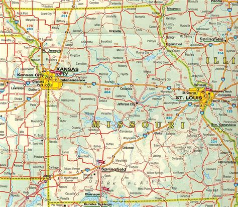 Carte Routière Missouri