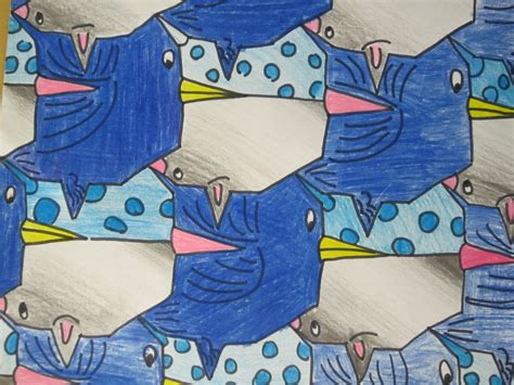 Tessellations are patterns resulting from arranging, or tiling, shapes without any gaps. Mrs. Wille's Art Room: m.c. escher tessellation drawing