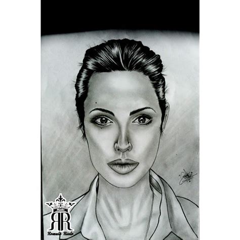 Desenho Realista Angelina Jolie Facefacebook Flickr