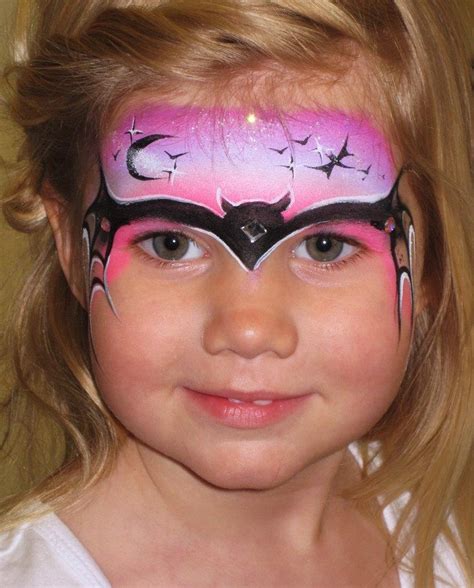 Girls Version Of Cool Batman Face Painting By Becstar Design