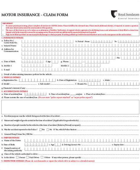 A form used to apply for an insurance policy, renew a policy or to claim one is known as an insurance form. FREE 47+ Claim Forms in PDF