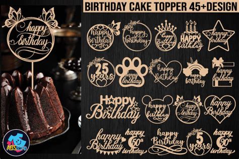 Download Happy Birthday Cake Topper Svg Bundle