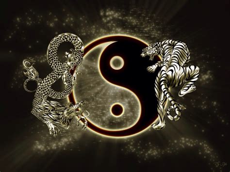 Yin Yang Dragon And Tiger By Lanceiscute On Deviantart