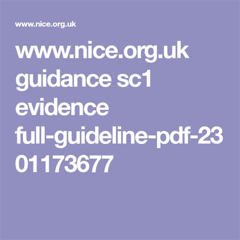 Uk Guidance Sc1 Evidence Full Guideline Pdf 2301173677