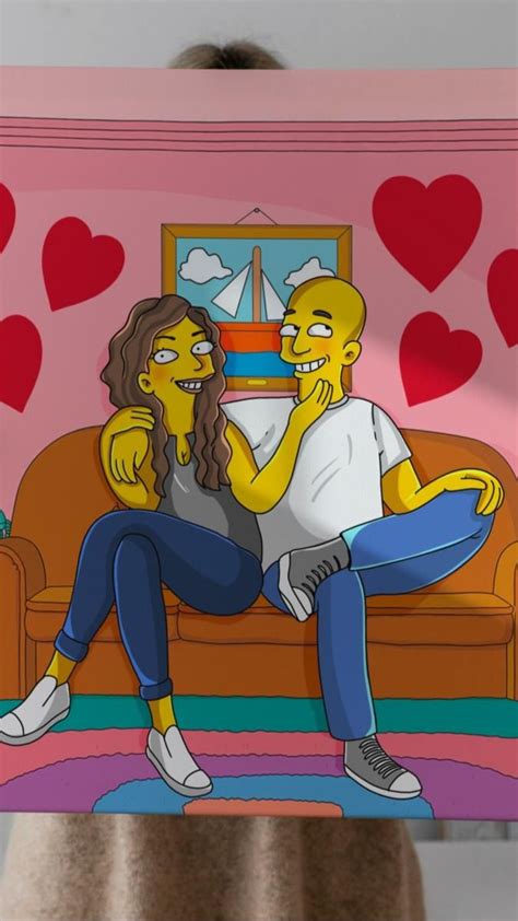 Personalized Couple T Simpsonize Me Couple Photo Simpsons Sweet