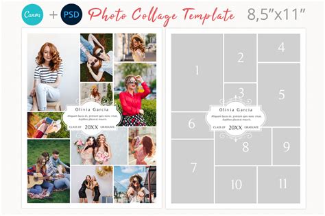 Letter Size Photography Collage Template Yearbook Ad Template Canva