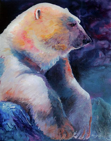 Polar Bear Painting By Sherry Shipley