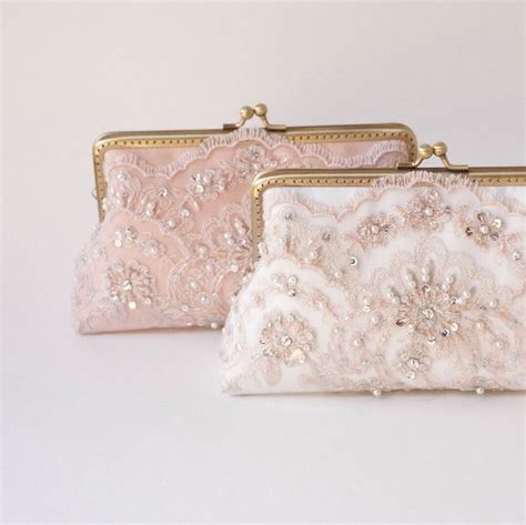 Dusty Rose Clutch Personalized Romance Lace Clutch Etsy