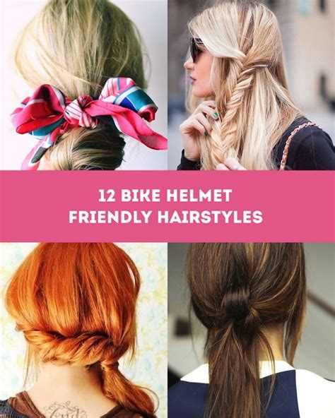 style 12 stylish bike helmet friendly hairstyles motorcycle hairstyles hair styles hairdo