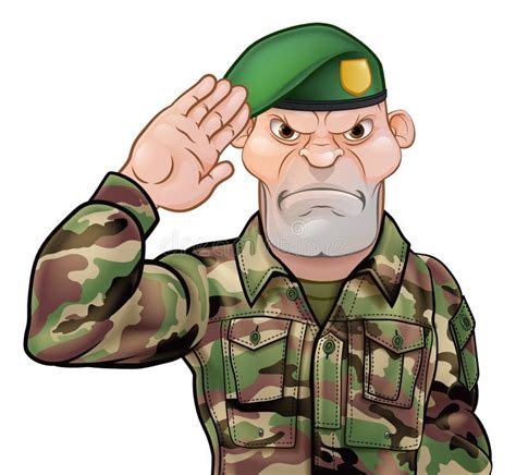 Saluting Cartoon Soldier Stock Illustrations 489 Saluting Cartoon