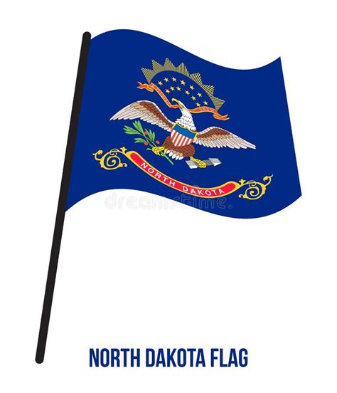 North Dakota Usa Flag Background Man Speaks Business Man Presentation
