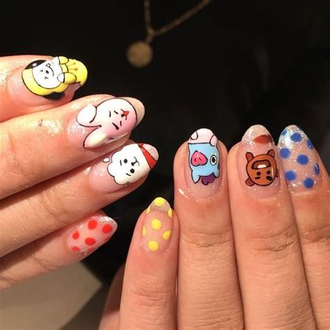 Today's design is based on boy with luv, the title track from bts' new ep, map of the soul: Cutest BTS Inspired Nail Art (With images) | Korean nail ...