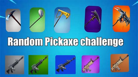 Random Pickaxe Challenge Fortnite Youtube