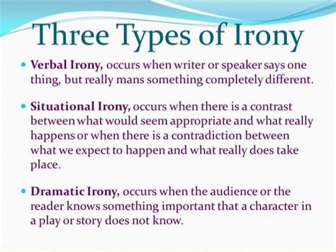 English 8 Types Of Irony