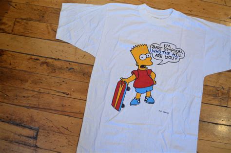 Vintage 90s Bootleg Bart Simpson Unisex T Shirt Etsy Bootleg Bart Vintage Outfits Cool Shirts
