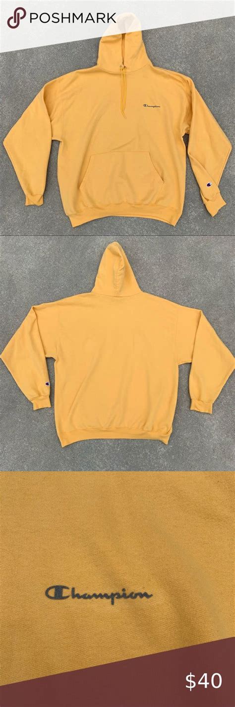 Sold Vintage Yellow Champion Hoodie Yellow Champion Hoodie Champion