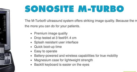 Earthwide Surgical Foundation Sonosite M Turbo