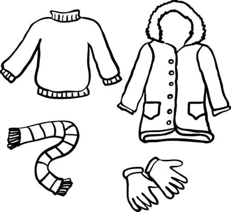 Winter Scarf Coloring Pages At Free Printable