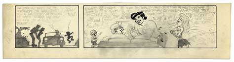 Lot Detail Al Capp Lil Abner Unfinished Hand Drawn Comic Strip Featuring Lil Abner