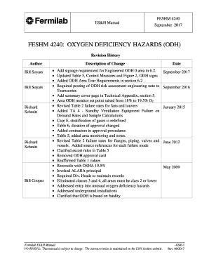 Fillable Online FESHM 4240 OXYGEN DEFICIENCY HAZARDS ODH Fax Email