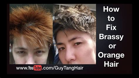 I'll tell you step by step how to get rid of the orange or yellow in your hair with one of those dyes that comes in the box and that they sell at any supermarket. How to Fix Brassy or Orange Hair - YouTube