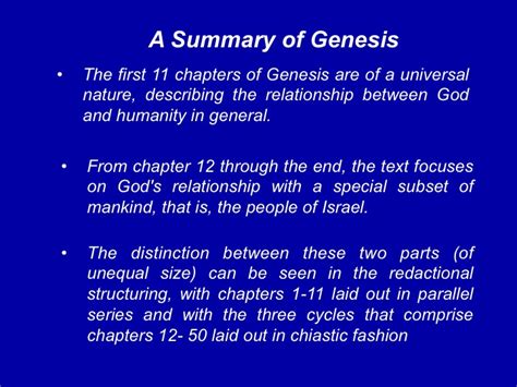 😀 Genesis Summary The Book Of Genesis Overview 2019 02 24