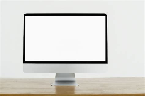 Premium Photo Blank White Screen Computer Display