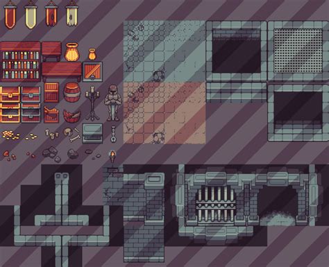 Abandoned Dungeon Asset Pack And Tileset 32x32 By Meaghan