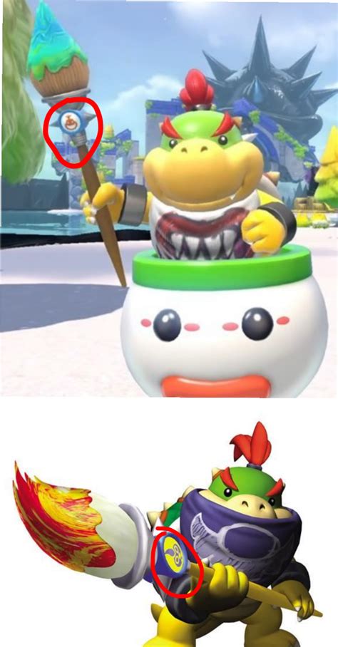 I Noticed That Bowser Jr Has A New Paintbrush In Bowsers Fury Or