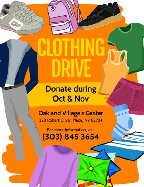 Clothing Drive Flyer Template Postermywall