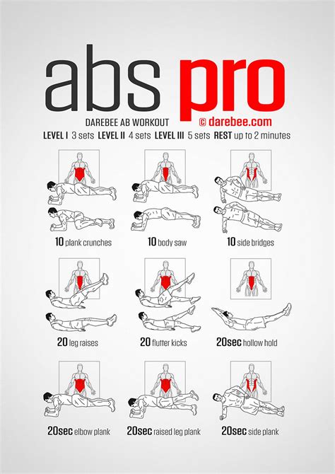 abs pro workout con imágenes rutinas de ejercicios abdominales ejercicios para abdomen