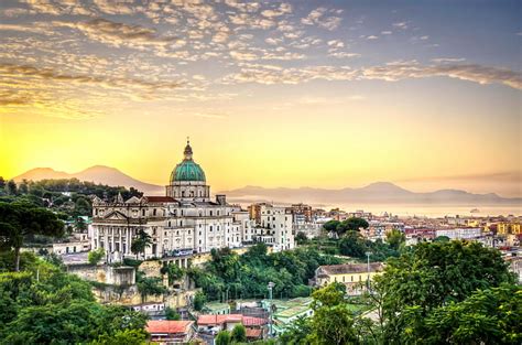 Cities Naples Building City Dome Italy Hd Wallpaper Wallpaperbetter