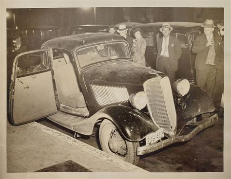 Bonnie And Clyde Sowers Raid Car Pair Of Original Vintage Photographs