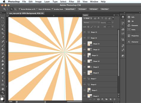 The whole process is quite simple but it will require a couple of hours to pull it off. Make Retro Sun Rays in Photoshop