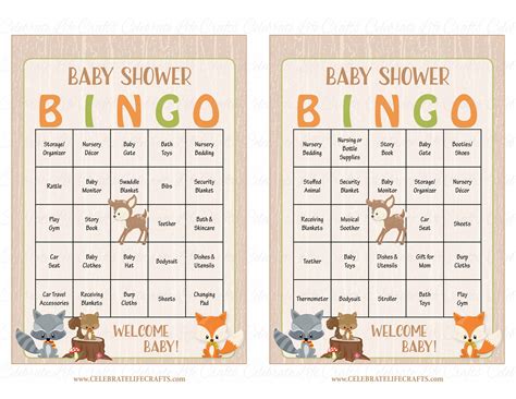 Forest Animals Woodland Baby Shower Game Download Baby