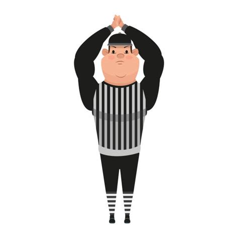Referee Touchdown Cartoon Illustrations Royalty Free Vector Graphics
