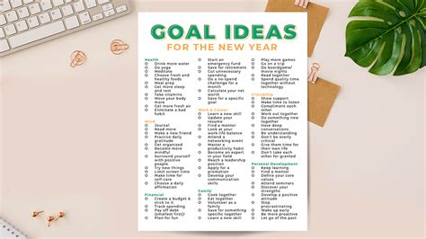 Goal Ideas For 2024 Free Printable Goal List For The New Year