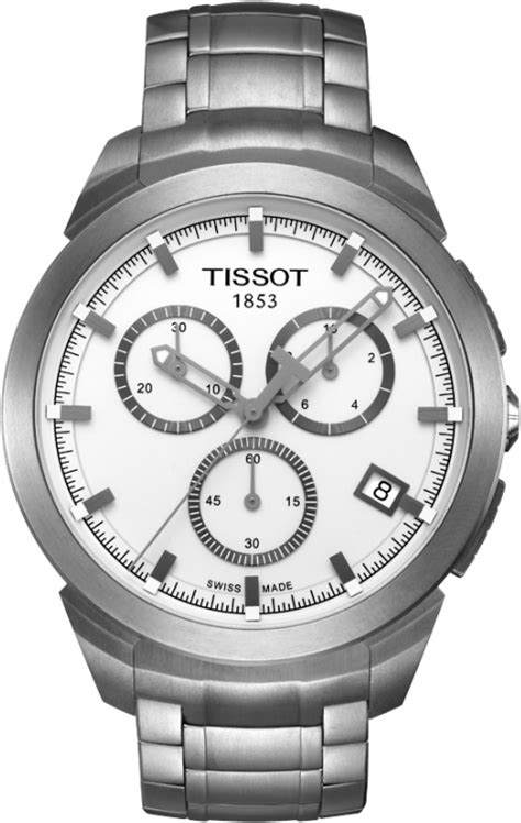Silver Dial Tissot T Titanium Chronograph Mens Watch