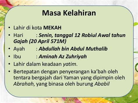 Sejarah Kelahiran Nabi Muhammad