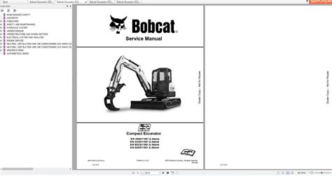 Bobcat Compact Excavator E32 Service Manual