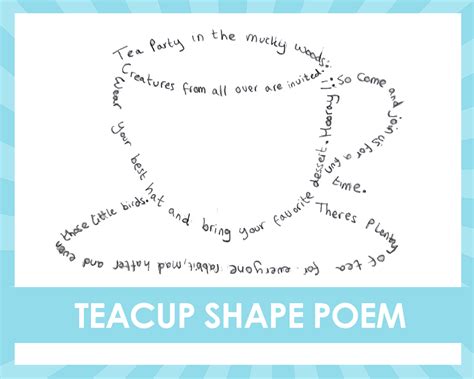 Alice In The Wonderland Shape Poetry Activity Imagine Forest
